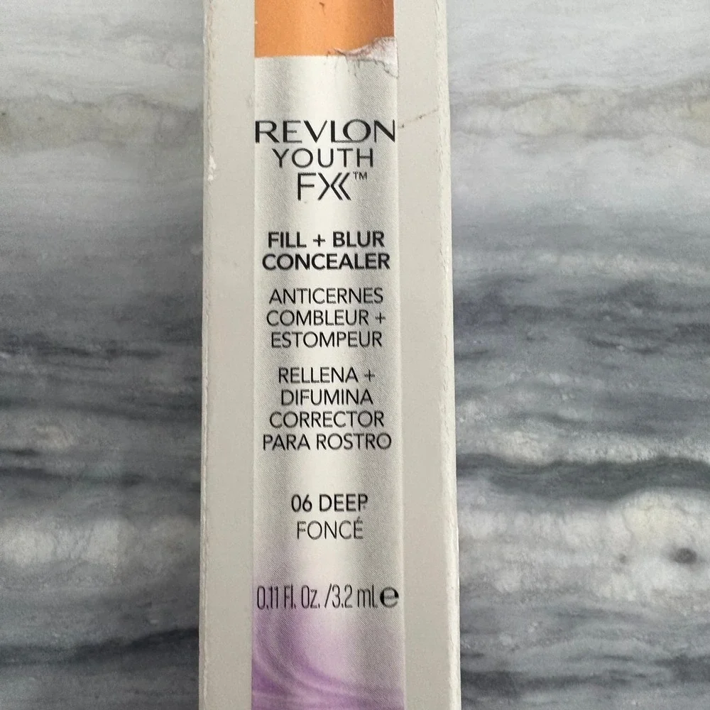 Lot of 2 Revlon Youth FX Fill Blur Concealer 06 Deep 0.11oz New Boxed